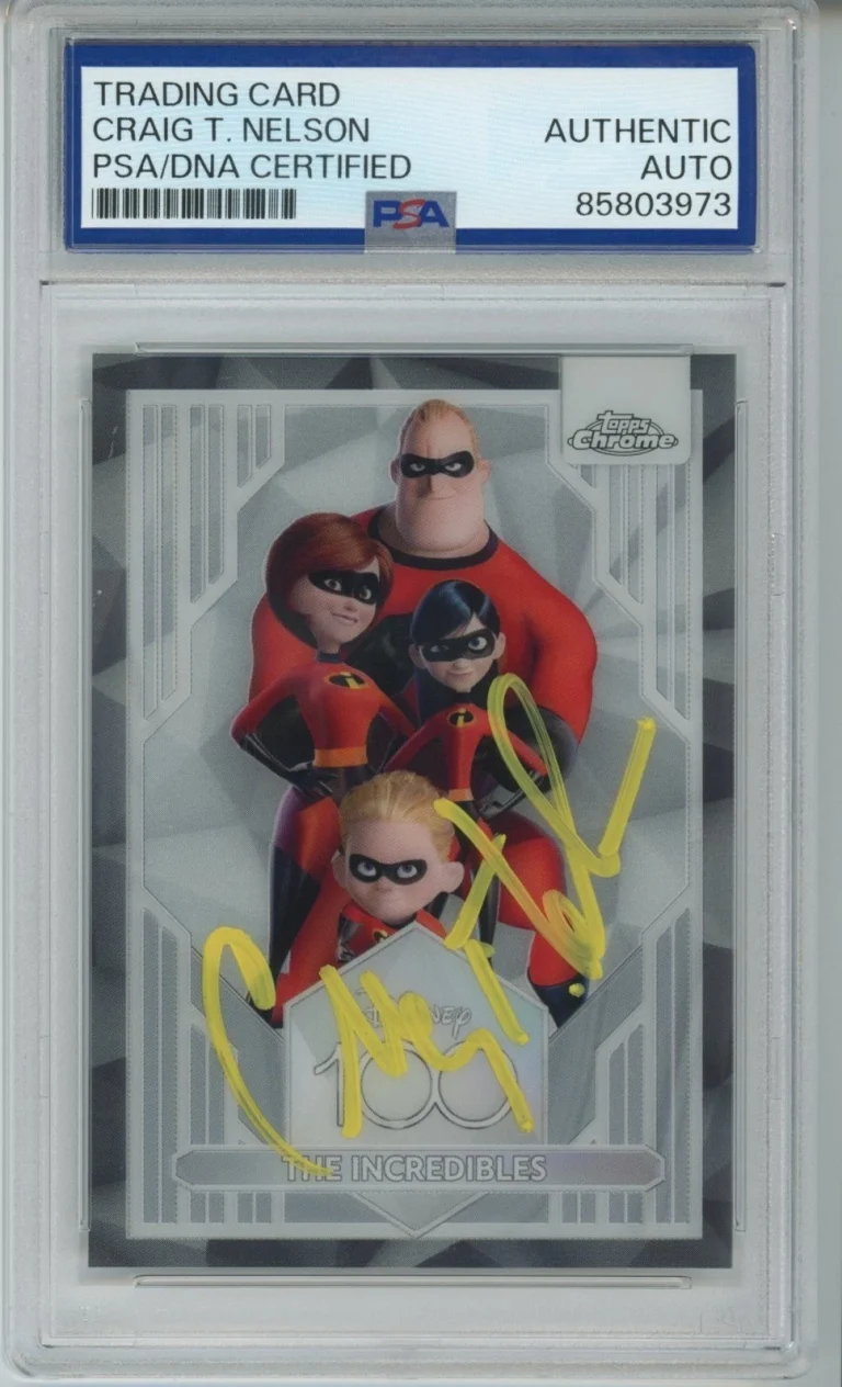2023 DISNEY 100 TOPPS CHROME SIGNED MR. INCREDIBLE CRAIG T NELSON PSA DNA AUTO