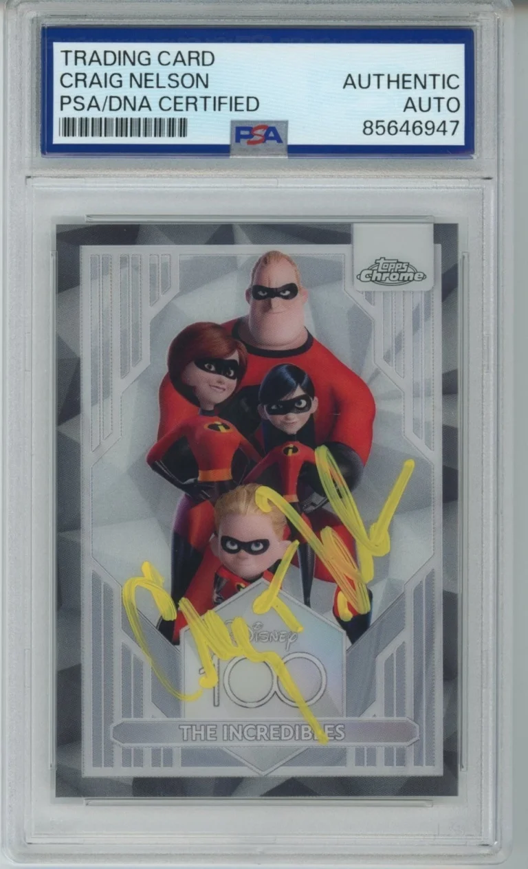 2023 DISNEY TOPPS CHROME SIGNED MR. INCREDIBLE CRAIG T NELSON PSA DNA AUTOGRAPH