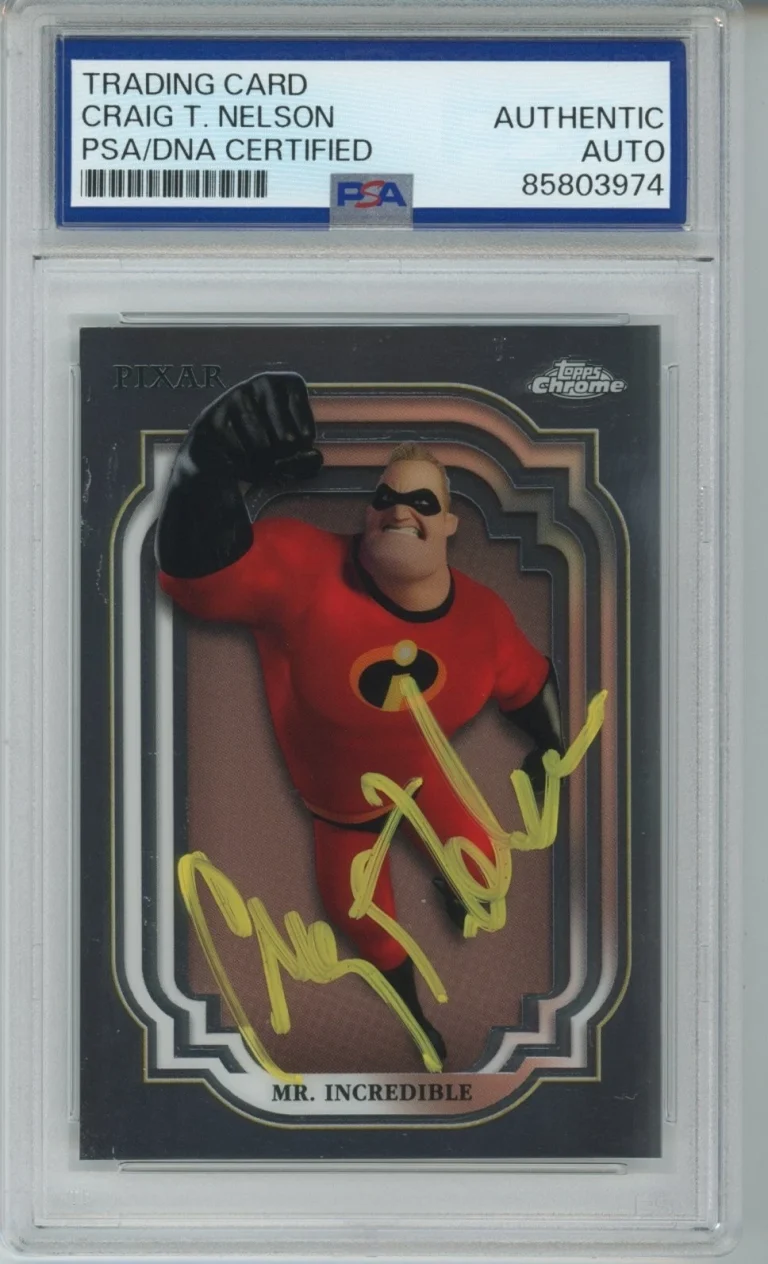2024 DISNEY TOPPS CHROME SIGNED MR INCREDIBLE CRAIG T NELSON PSA DNA COA AUTO
