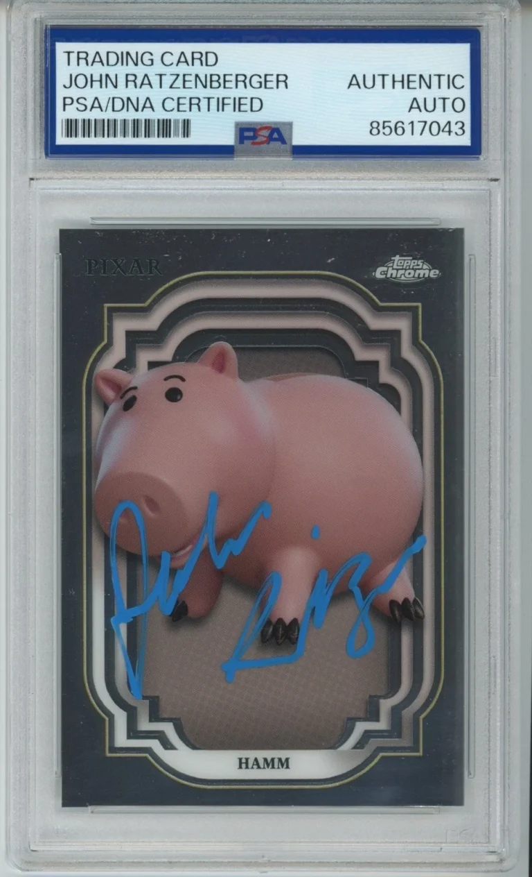 2024 TOPPS CHROME DISNEY TOY STORY HAMM SIGNED JOHN RATZENBERGER PSA DNA AUTO