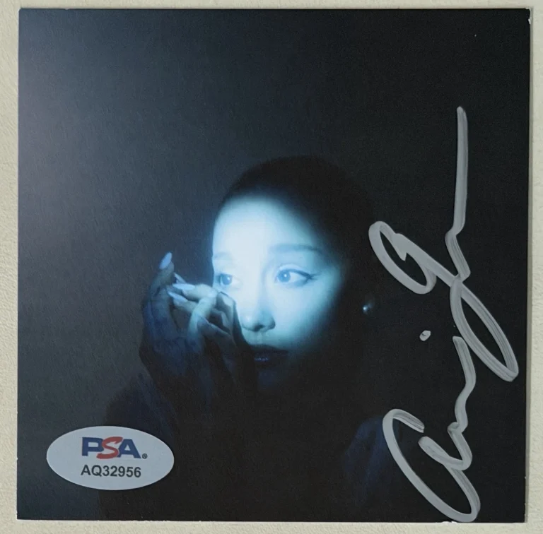 Ariana Grande SIGNED Eternal Sunshine SILVER Picture & CD PSA DNA COA AUTOGRAPH