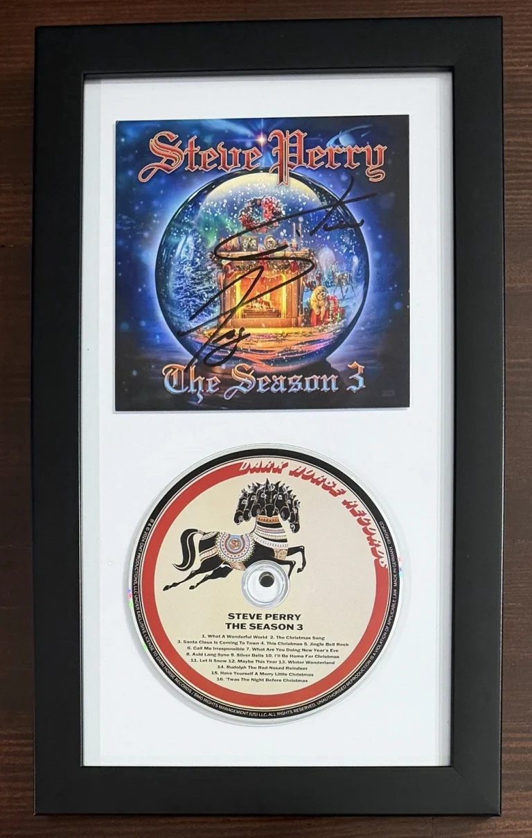 FRAMED Steve Perry Journey Band CD & SIGNED Cover Card Autograph PSA DNA COA