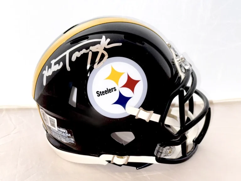 Mike Tomczak signed Pittsburgh Steelers mini helmet autographed Beckett Witness