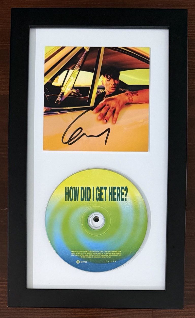 FRAMED Louis Tomlinson How Did I Get Here CD & Signed Autograph Card PSA DNA COA