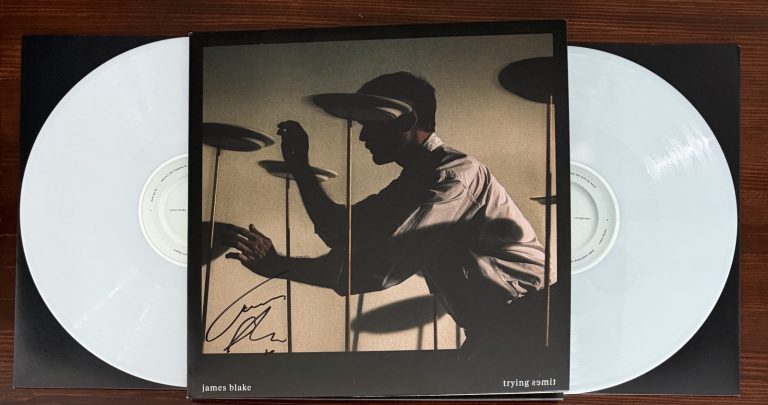 James Blake SIGNED Trying Times AUTOGRAPH ON COVER White Vinyl BAS Beckett COA