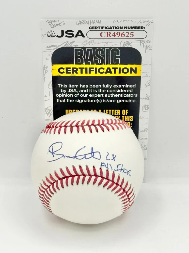 Brian Giles Pirates signed MLB Baseball Ball autographed + 2x All Star Inscr JSA