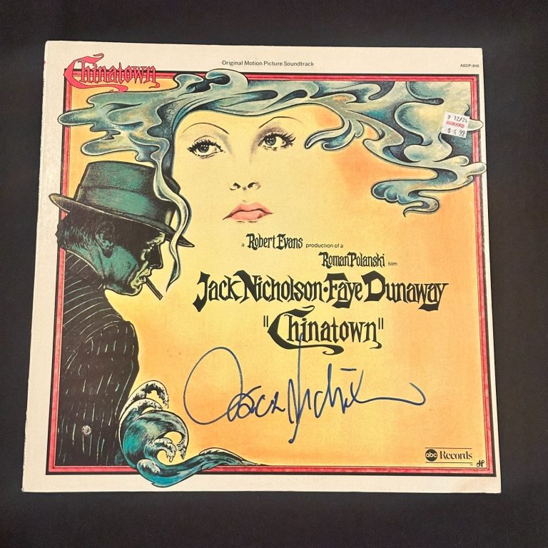 JACK NICHOLSON Signed CHINATOWN Soundtrack LP ALBUM COVER Beckett Auth (BAS) LOA