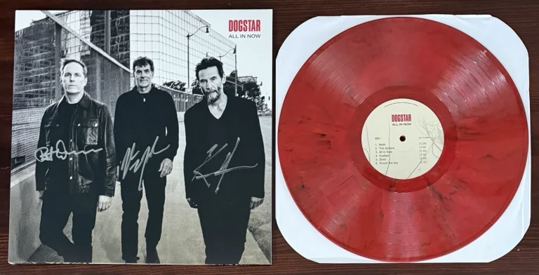 Keanu Reeves & Dogstar SIGNED ALL IN NOW Red VINYL COVER BAS Beckett COA Auto