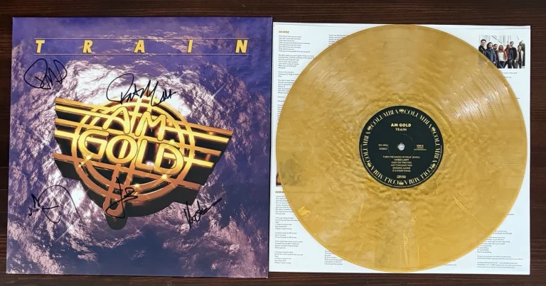 Train FULL BAND SIGNED AM Gold Album Vinyl LP COVER BAS Beckett COA Autograph