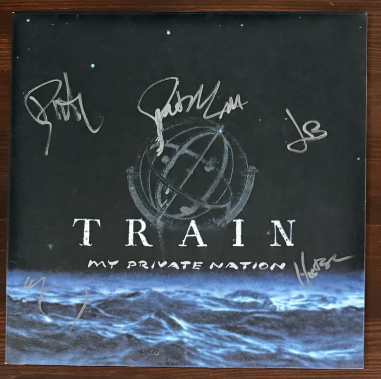 Train BAND SIGNED My Private Nation Vinyl LP COVER BAS Beckett COA Autograph