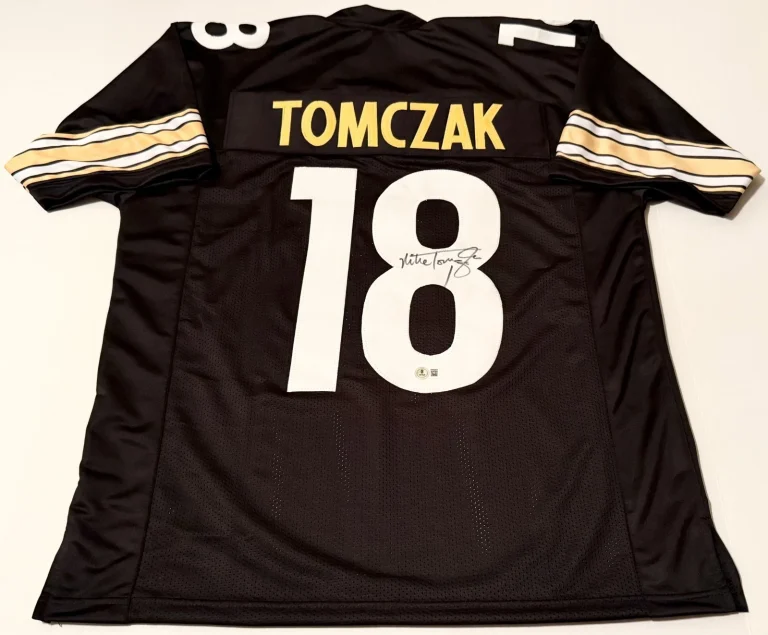 Mike Tomczak Pittsburgh Steelers signed Custom jersey Beckett Witnessed