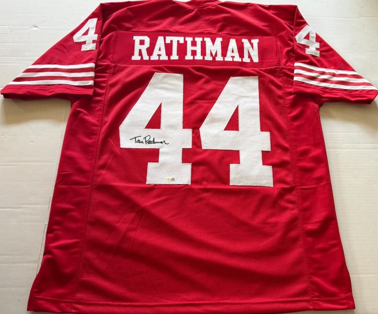Tom Rathman San Francisco 49ers signed Custom jersey autographed JSA Witnessed