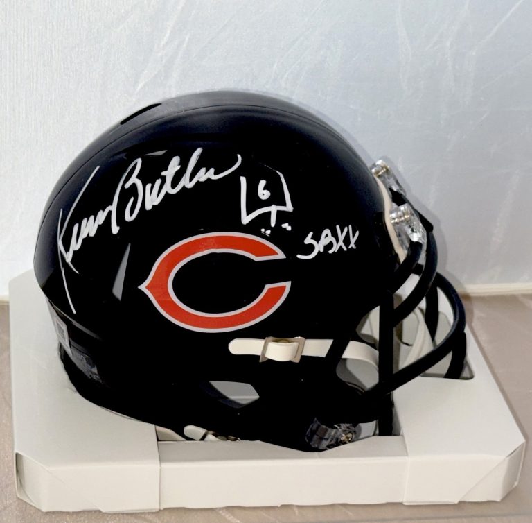 Kevin Butler signed Chicago Bears mini helmet autographed Beckett Witnessed COA