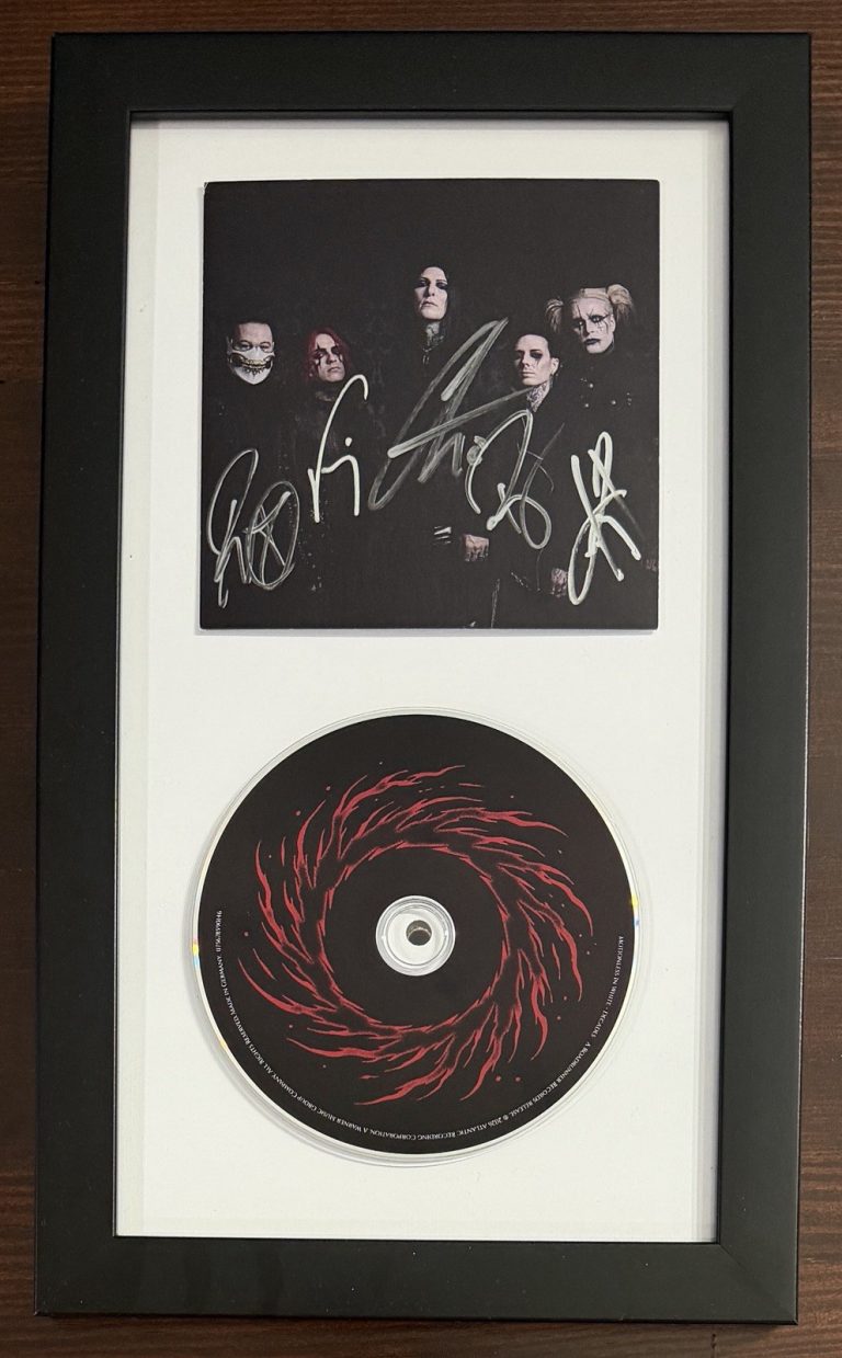 FRAMED Motionless In White Signed Decades Album Card Auto Beckett BAS COA & CD
