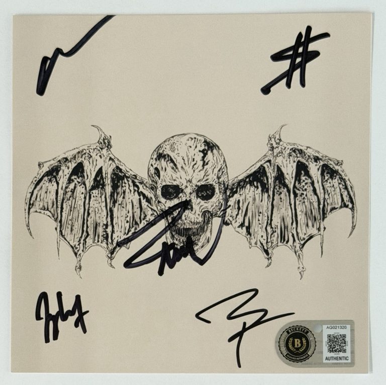 SIGNED Avenged Sevenfold Life Is But Dream Album Card & CD Beckett BAS COA AUTO