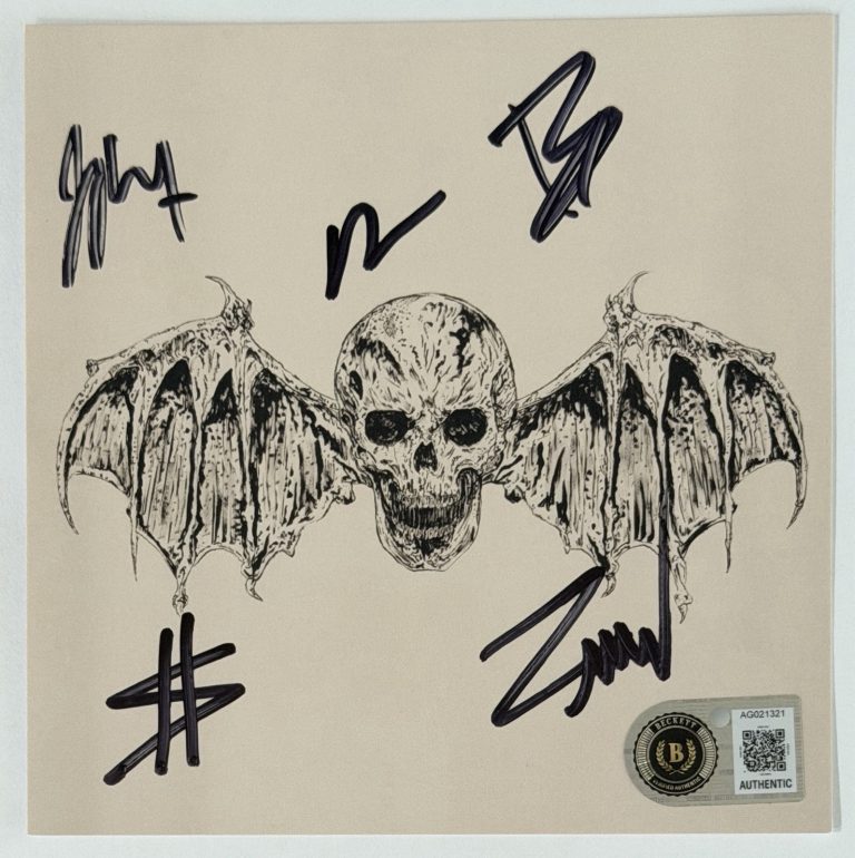 SIGNED Avenged Sevenfold Life Is But A Dream Card & CD Beckett BAS COA Autograph