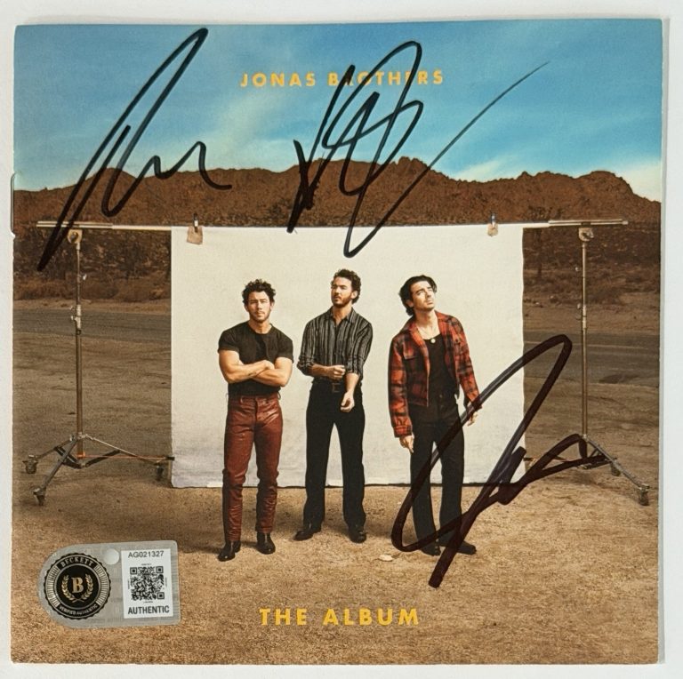 SIGNED ALL Jonas Brothers The Album Cover Book & CD BAS Beckett COA AUTOGRAPH