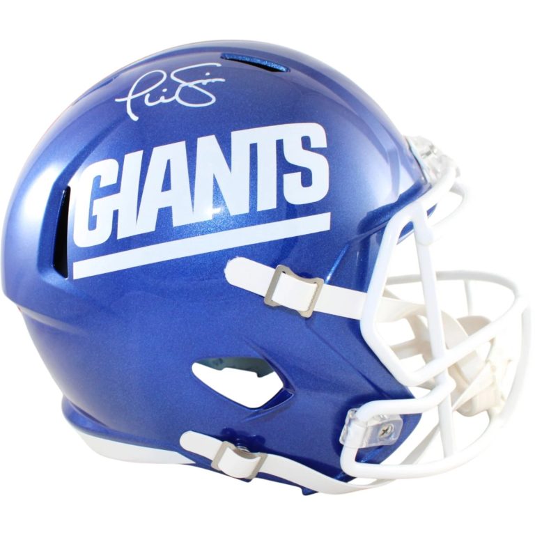 Phil Simms Signed New York Giants F/S Replica Helmet Rush Beckett Witness 58670