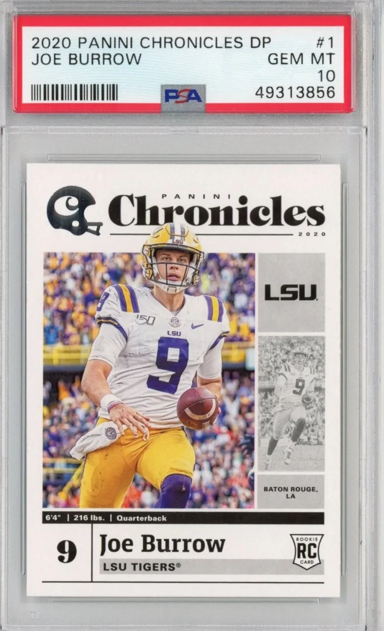 Graded 2020 Panini Chronicles DP Joe Burrow #1 Rookie Football Card PSA 10