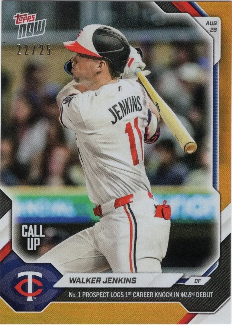 2026 Topps Now Walker Jenkins #609 Orange Foil /25 Rookie RC Baseball Card