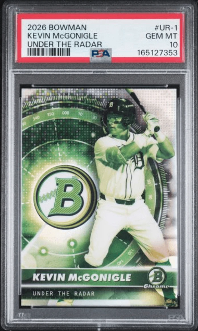 Graded 2026 Bowman Kevin McGonigle #UR1 Under the Radar Rookie Card PSA 10