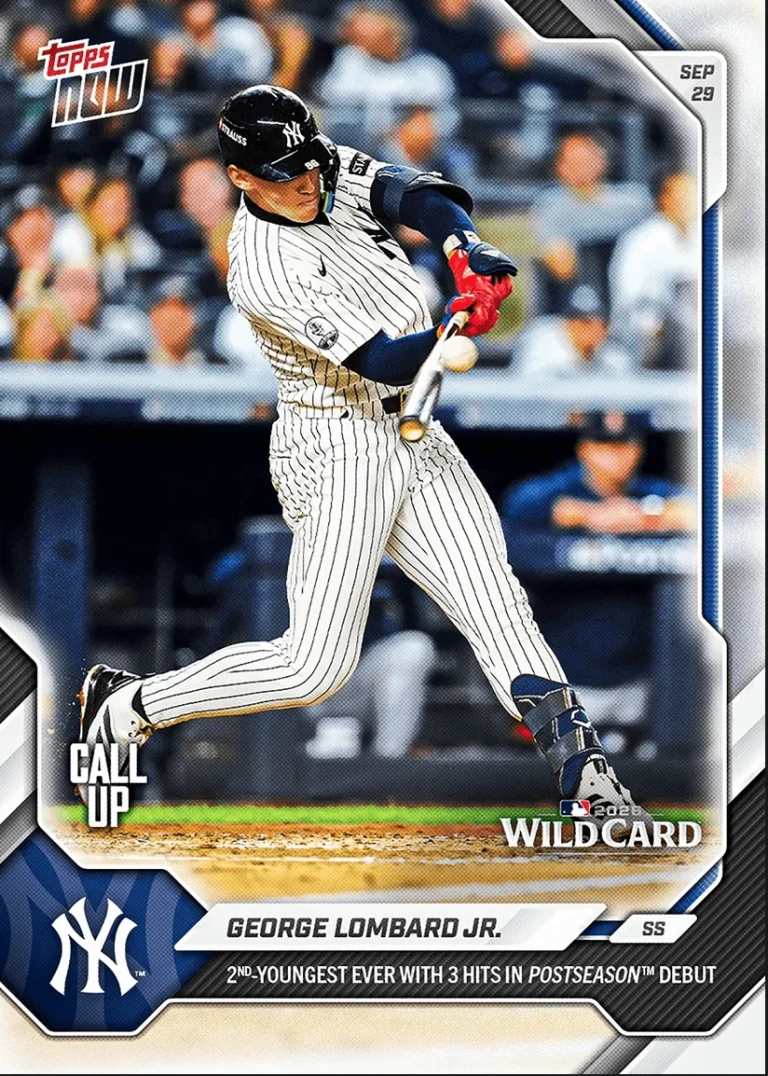2026 Topps Now George Lombard Jr #740 New York Yankees Rookie Baseball Card