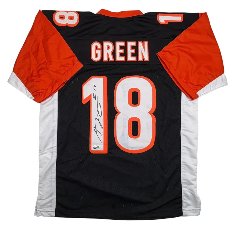 Autographed/Signed AJ Green Cincinnati Black Football Jersey Beckett COA