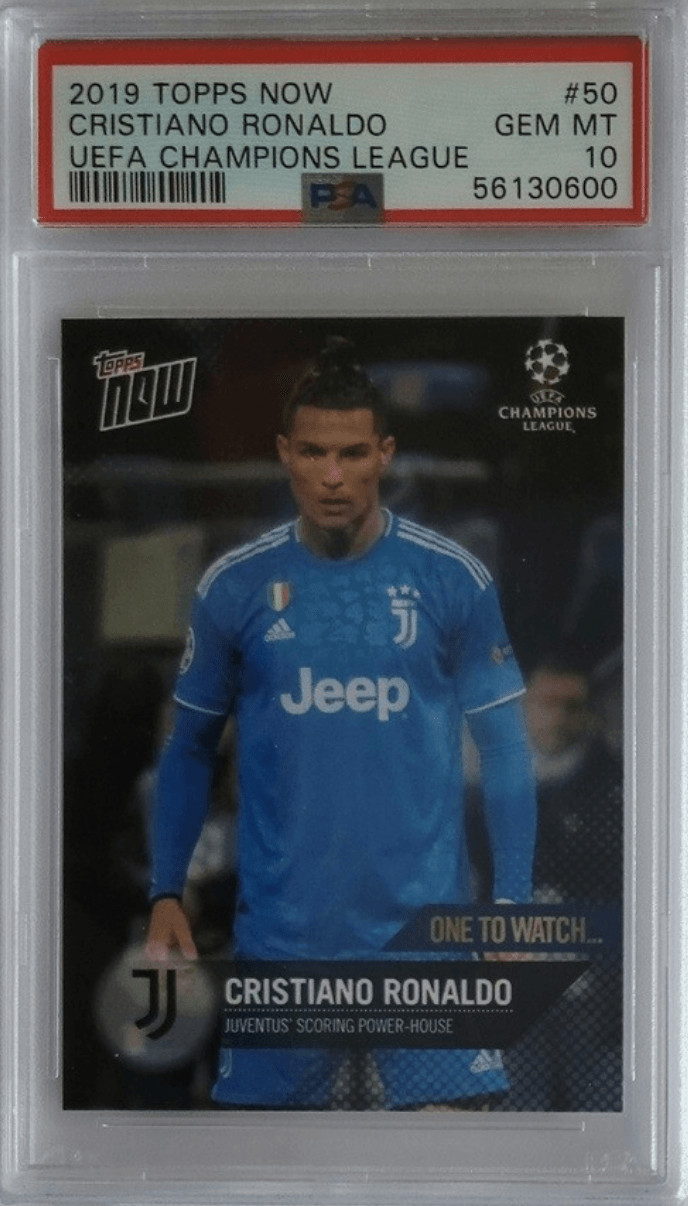 Graded 2019 Topps Now Cristiano Ronaldo #50 Champions League Card PSA 10