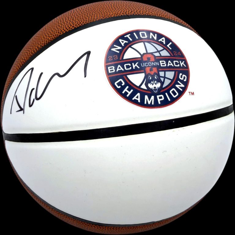 COACH DAN HURLEY SIGNED UCONN HUSKIES LOGO BASKETBALL CONNECTICUT CHAMPIONS JSA