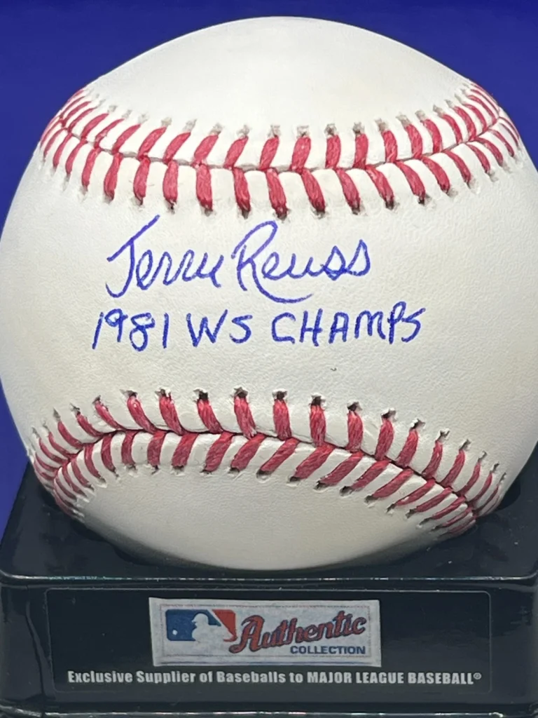 JERRY REUSS LOS ANGELES DODGERS 1981 WS CHAMPS  BECKETT SIGNED OML BASEBALL