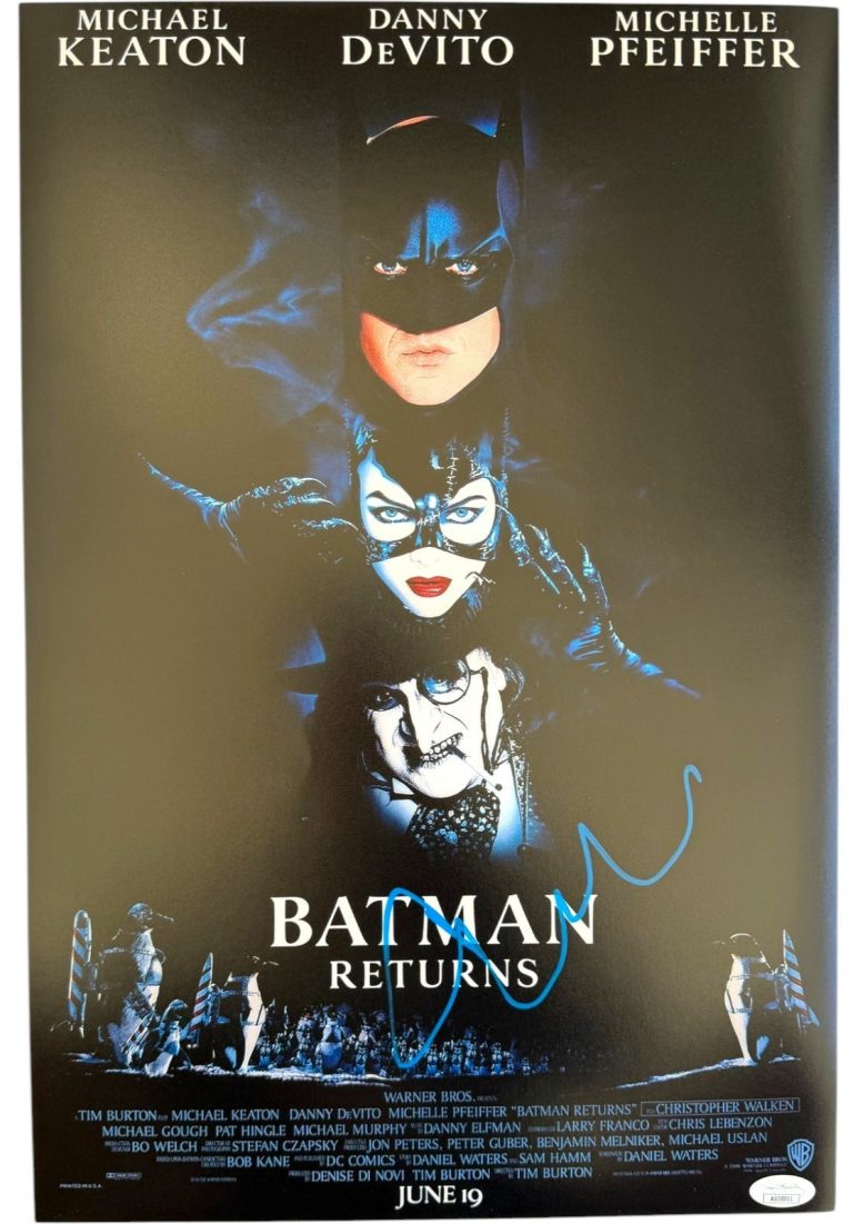CHRISTOPHER WALKEN SIGNED BATMAN RETURNS 12X18 MOVIE POSTER PHOTO JSA COA
