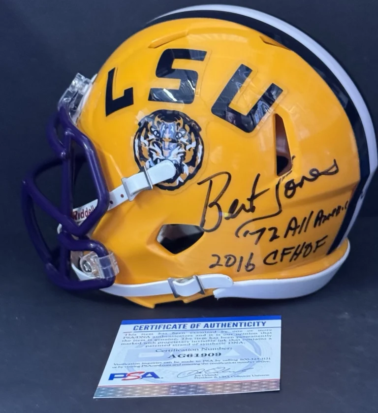 Bert Jones Signed Autographed LSU Tigers Mini Helmet PSA/DNA COA
