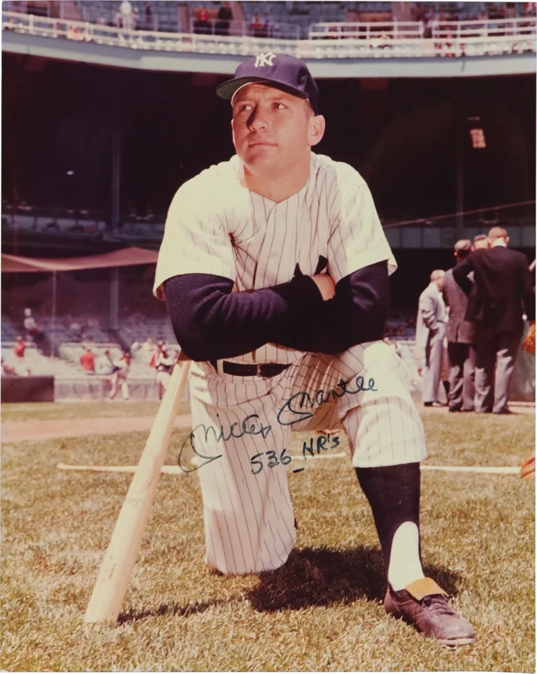 Mickey Mantle Signed 16x20 Color Photo 536 HR's Inscribed New York Yankees PSA