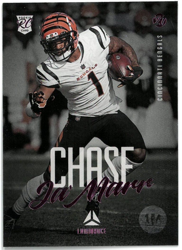 Ja'Marr Chase 2021 Chronicles Luminance Pink Rookie Card (RC) #212