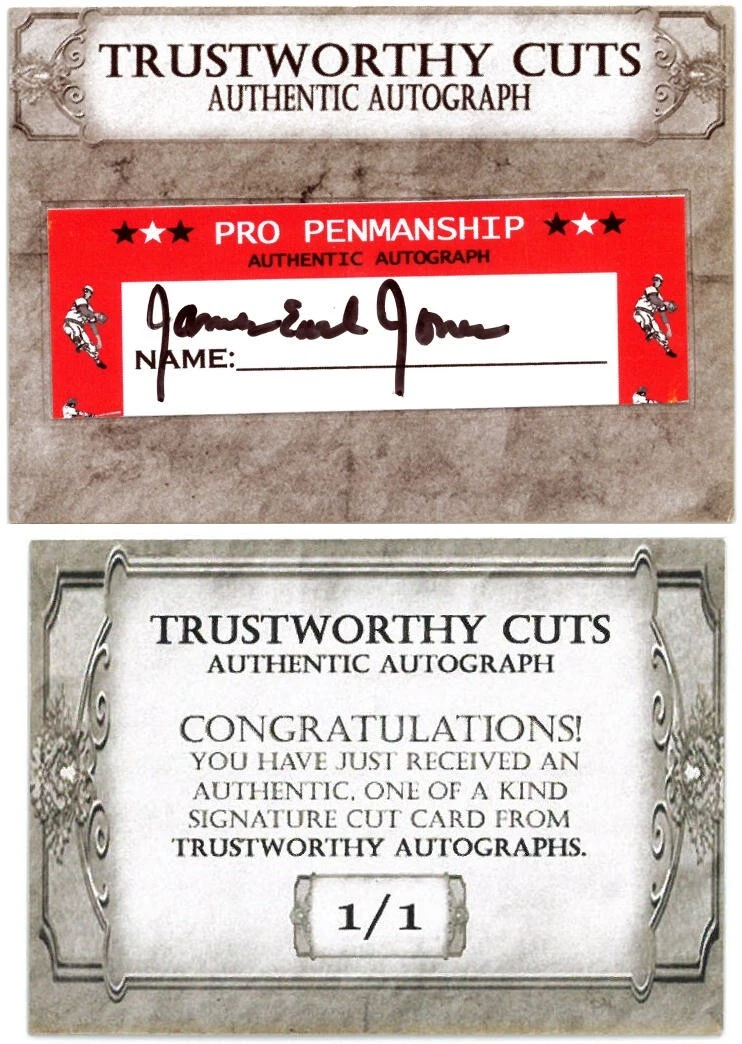 James Earl Jones Signed Trustworthy Cuts Trading Card 1/1 (Darth Vader/Star Wars
