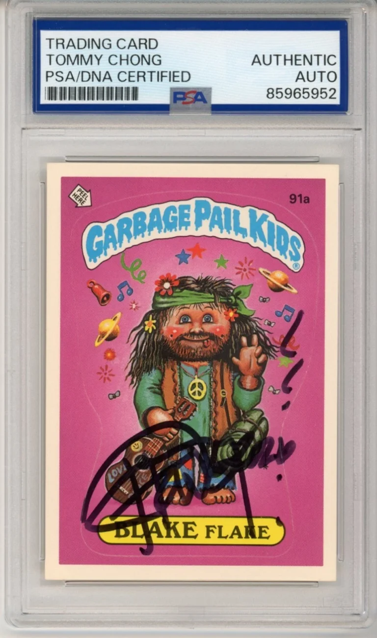 Tommy Chong SIGNED 1986 Topps GPK Garbage Pail Kids Blake Flake PSA DNA COA AUTO